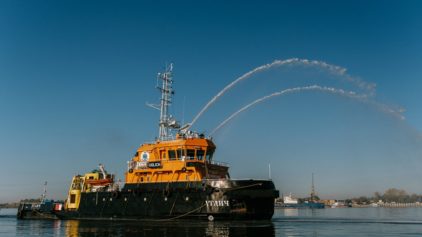 В Каспийском море прошли международные учения по связи при поиске и спасании людей на море