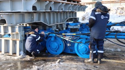 Новое судовозное оборудование испытали на СРЗ «Нерпа»