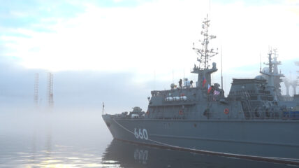 Новейшие морские тральщики провели учения в Балтийском море