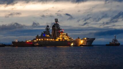 Тяжелый атомный ракетный крейсер «Адмирал Нахимов» проекта 1144 проходит второй этап ходовых испытаний