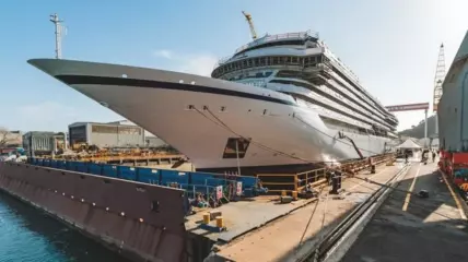 Fincantieri спустила на воду работающий на водороде круизный лайнер Viking Libra