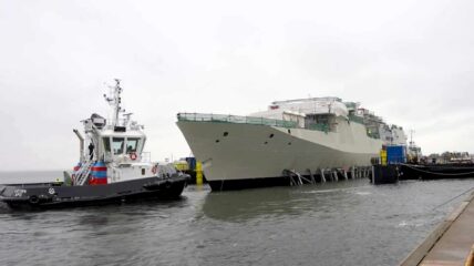 В Финляндии спустили на воду третий из четырех корветов класса Pohjanmaa